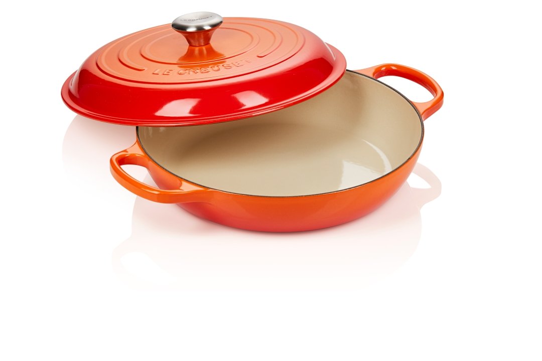 Le Creuset Gourmet-Profitopf Ø ca. 30cm Ofenrot / innen creme