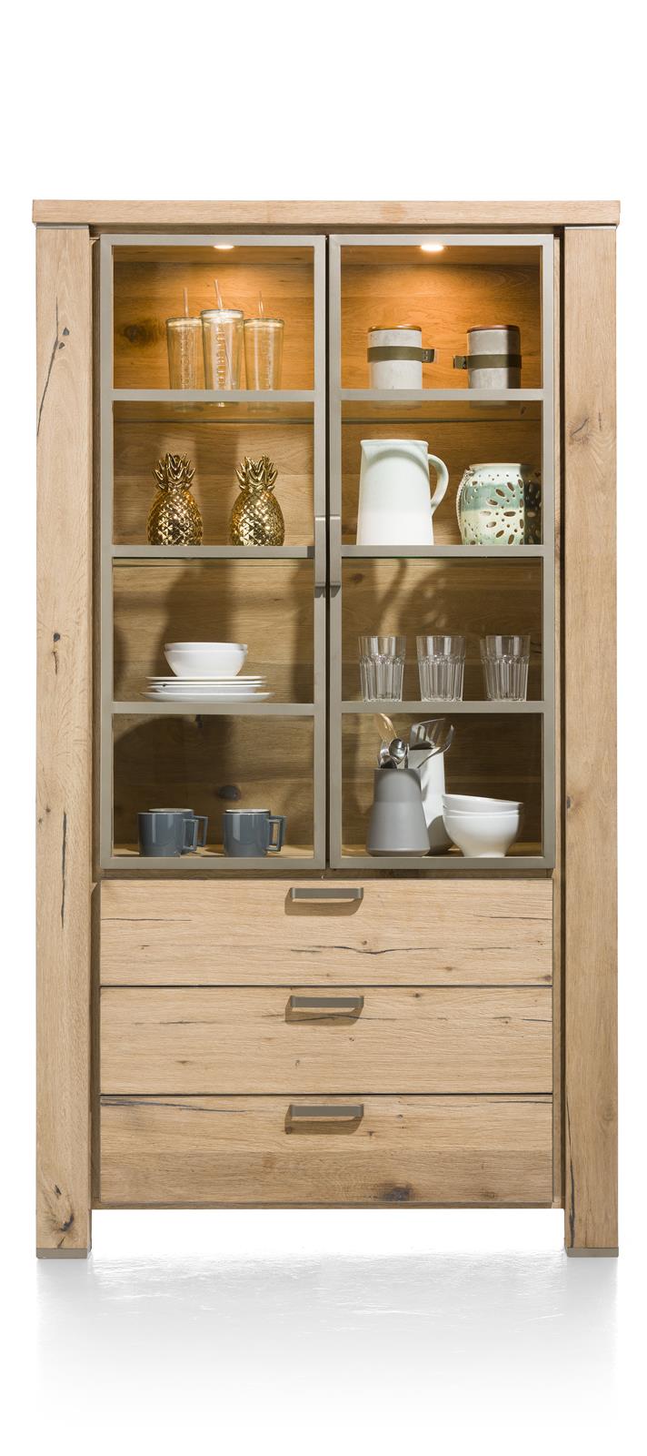 Habufa Vitrine CANOVA in Railway brown