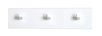 Haku Möbel Garderobenleiste  ca. B34 H8 T5 cm in MDF Dekor hochglanz weiss