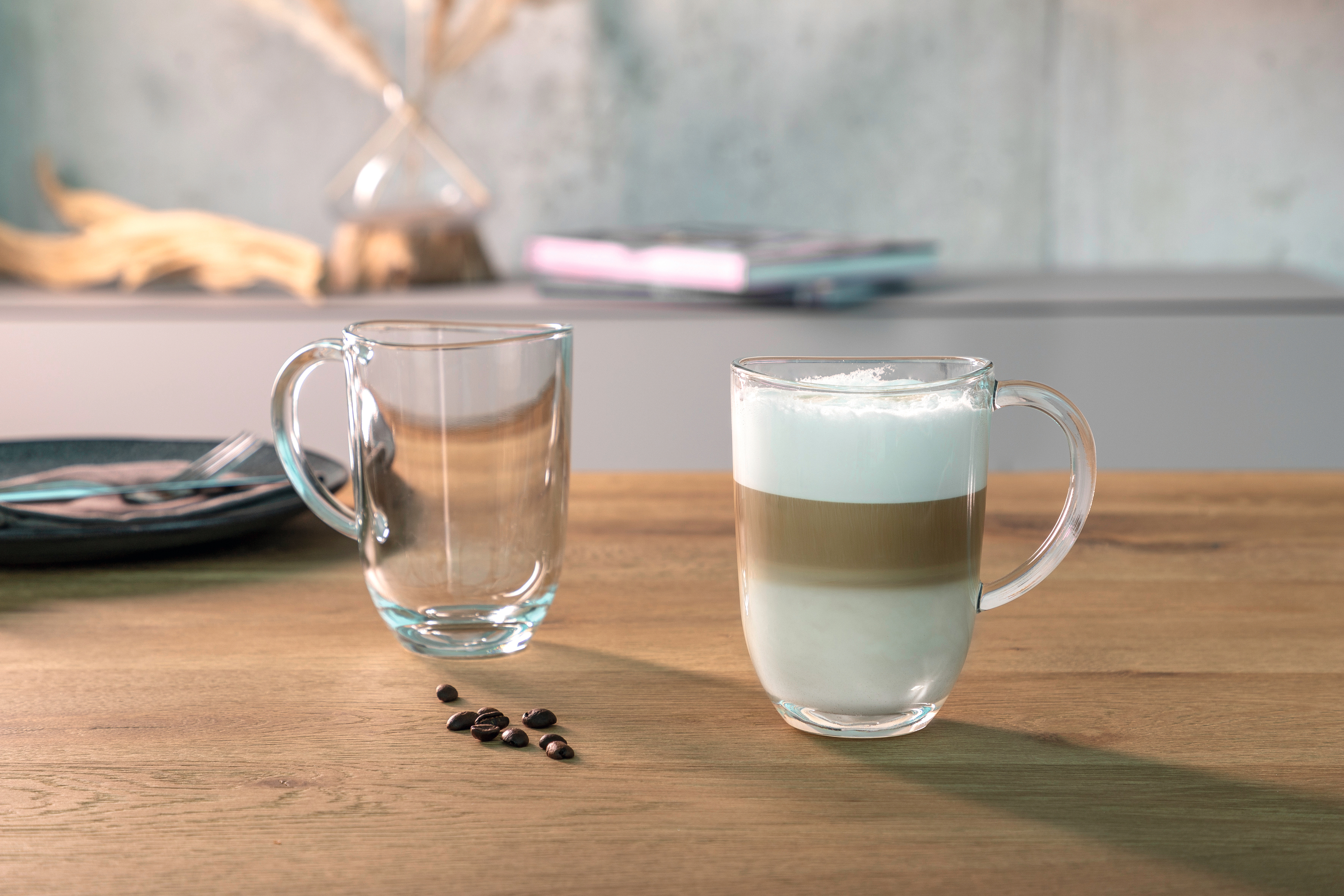Leonardo Latte Macchiato Tasse 2er Set TOSCANA in Glas