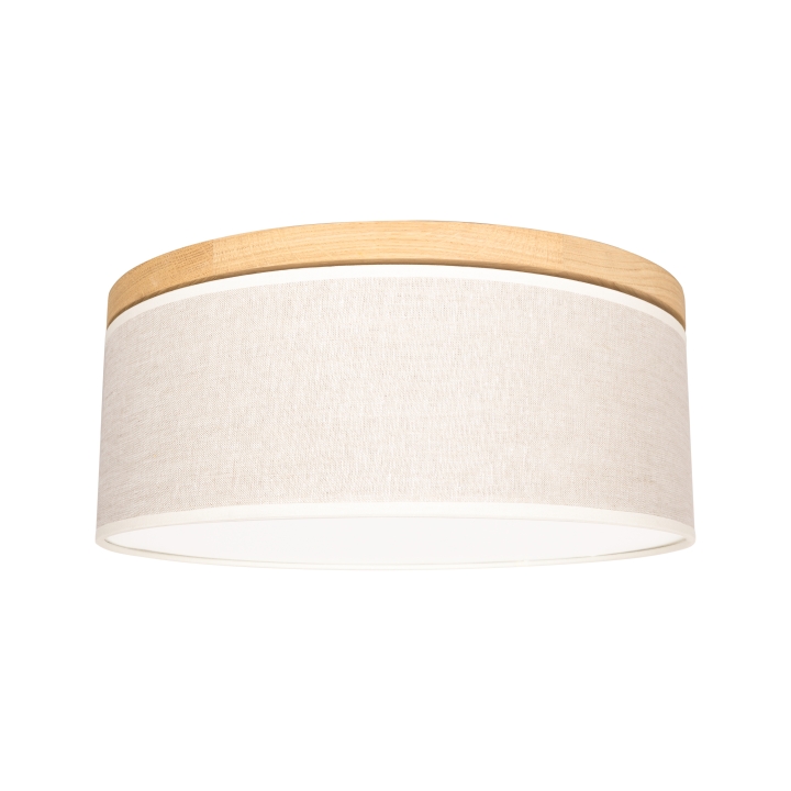 Spot Light Deckenleuchte BOHO 2-flammig in Eiche geölt/beige/weiß