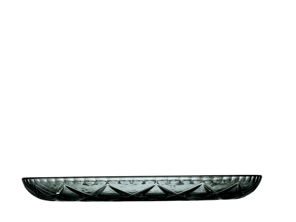 Lyngby Glas Platte 30 cm in Farbe grün