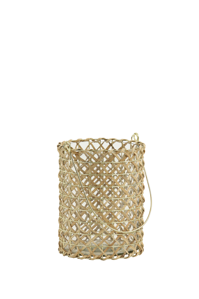 Teelicht  in Rattan naturell