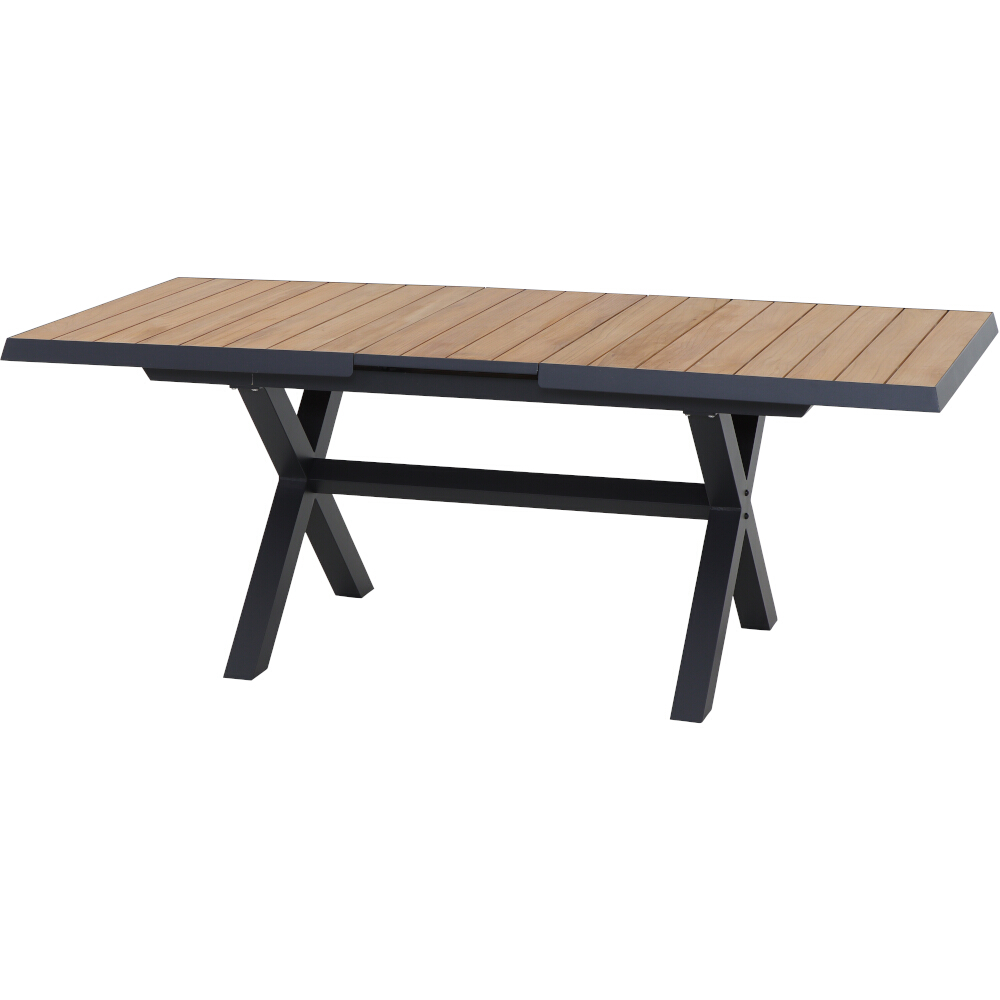 Ausziehtisch SINCRO ca. 160(200)x90cm in Farbe anthrazit, natur, Moebel, Tabelle, Esstisch, Kaffeetisch, Bank