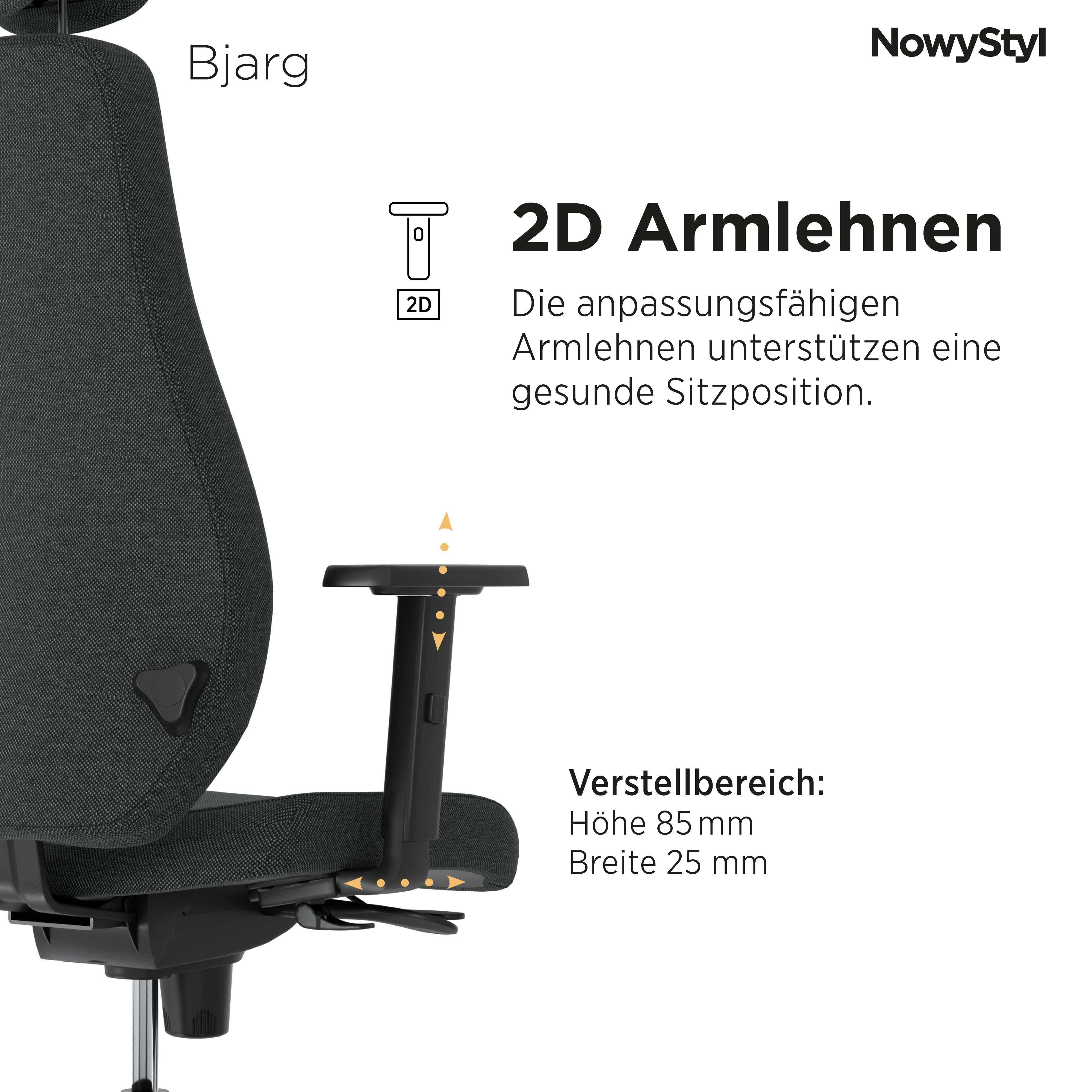 Nowy Styl Chefsessel  in Stoff Rivet EGL50 Pg.2