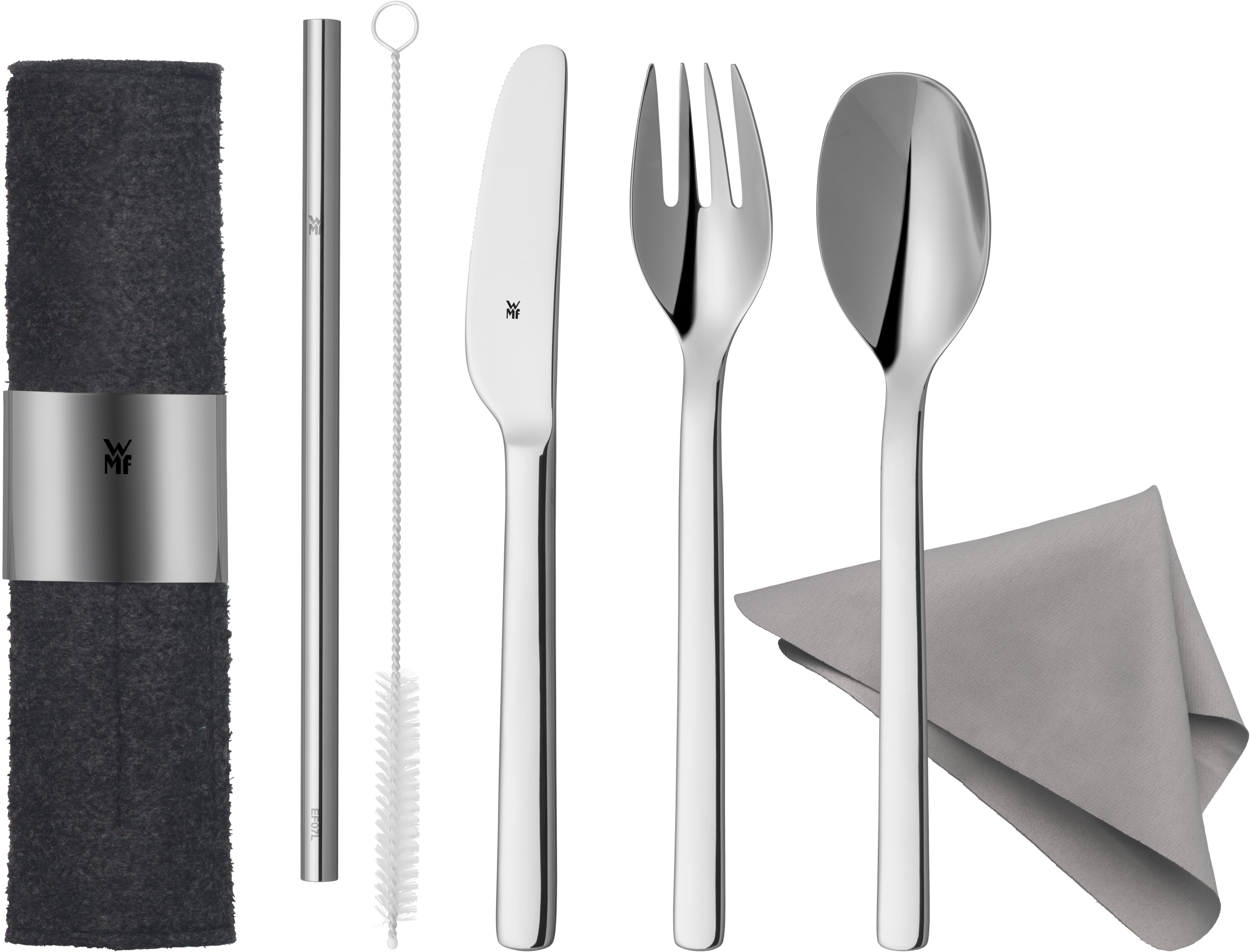 WMF My2Go Besteck-Set, 8-teilig in anthrazit