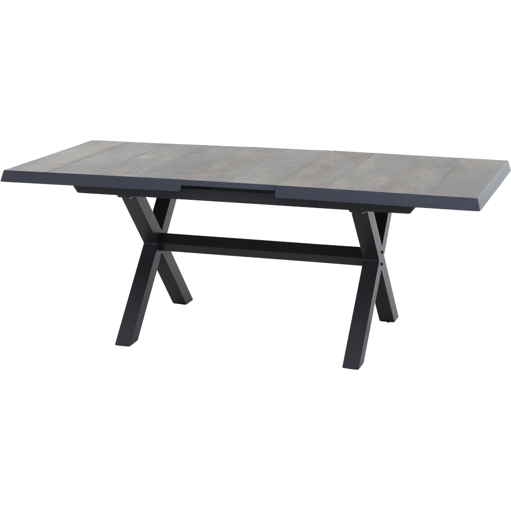 Ausziehtisch SINCRO ca. 160(200)x90cm mit Tischplatte in anthrazit/washed grau, Kaffeetisch, Mobiliar, Tabelle, Esstisch, Schreibtisch