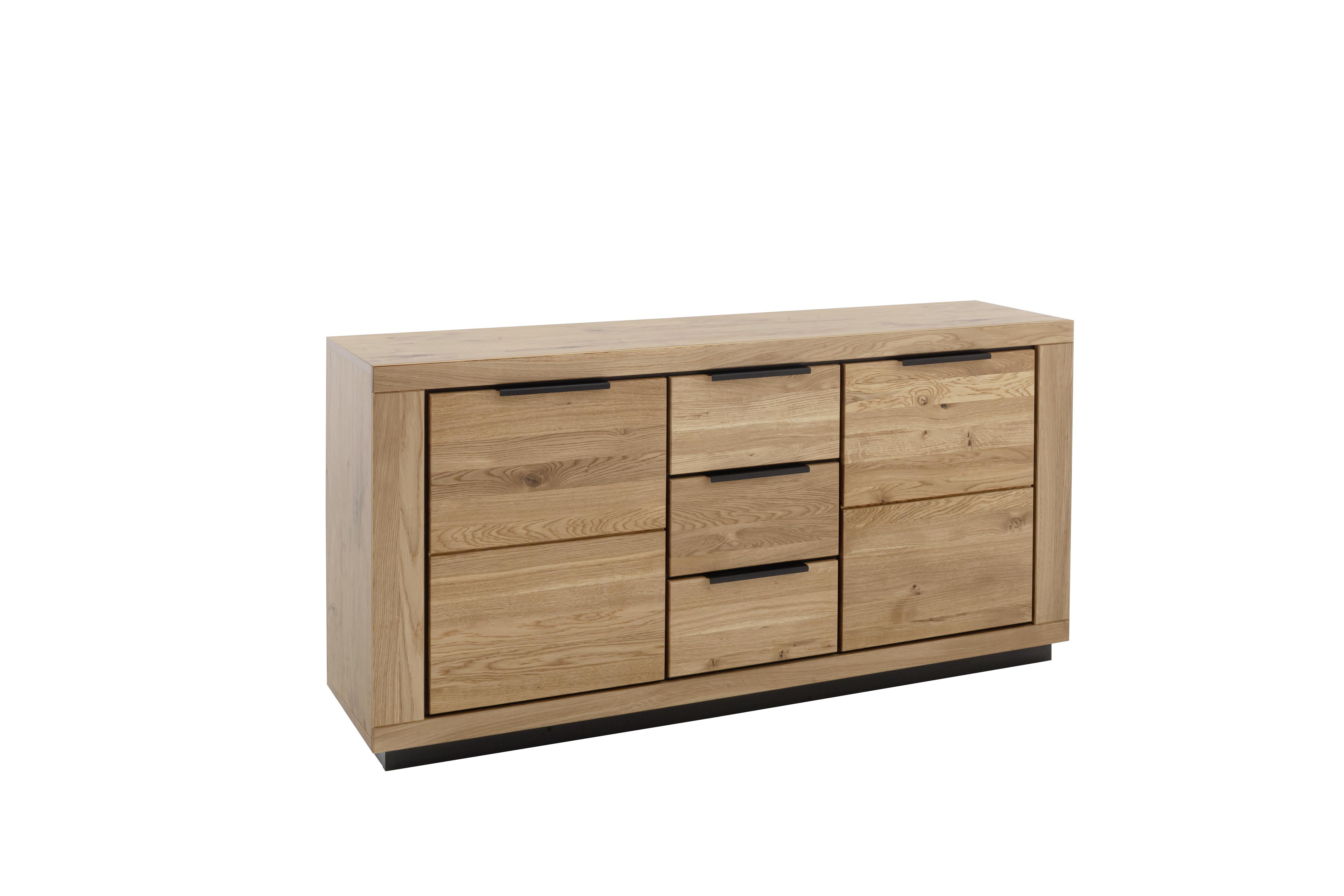 MCA Direkt Sideboard GRENO ca. B163 H80 T40 cm in Wildeiche massiv, MDF