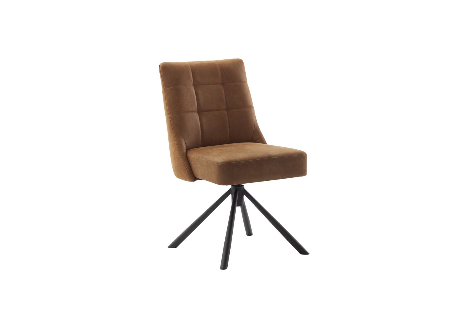 Stuhl  in Stoff Vintagelook cognac