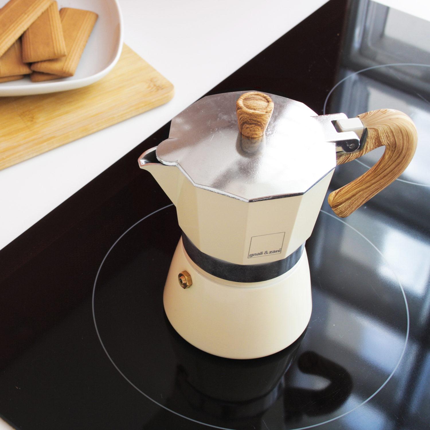 Venezia - Espressokocher, creme, 6 Tassen