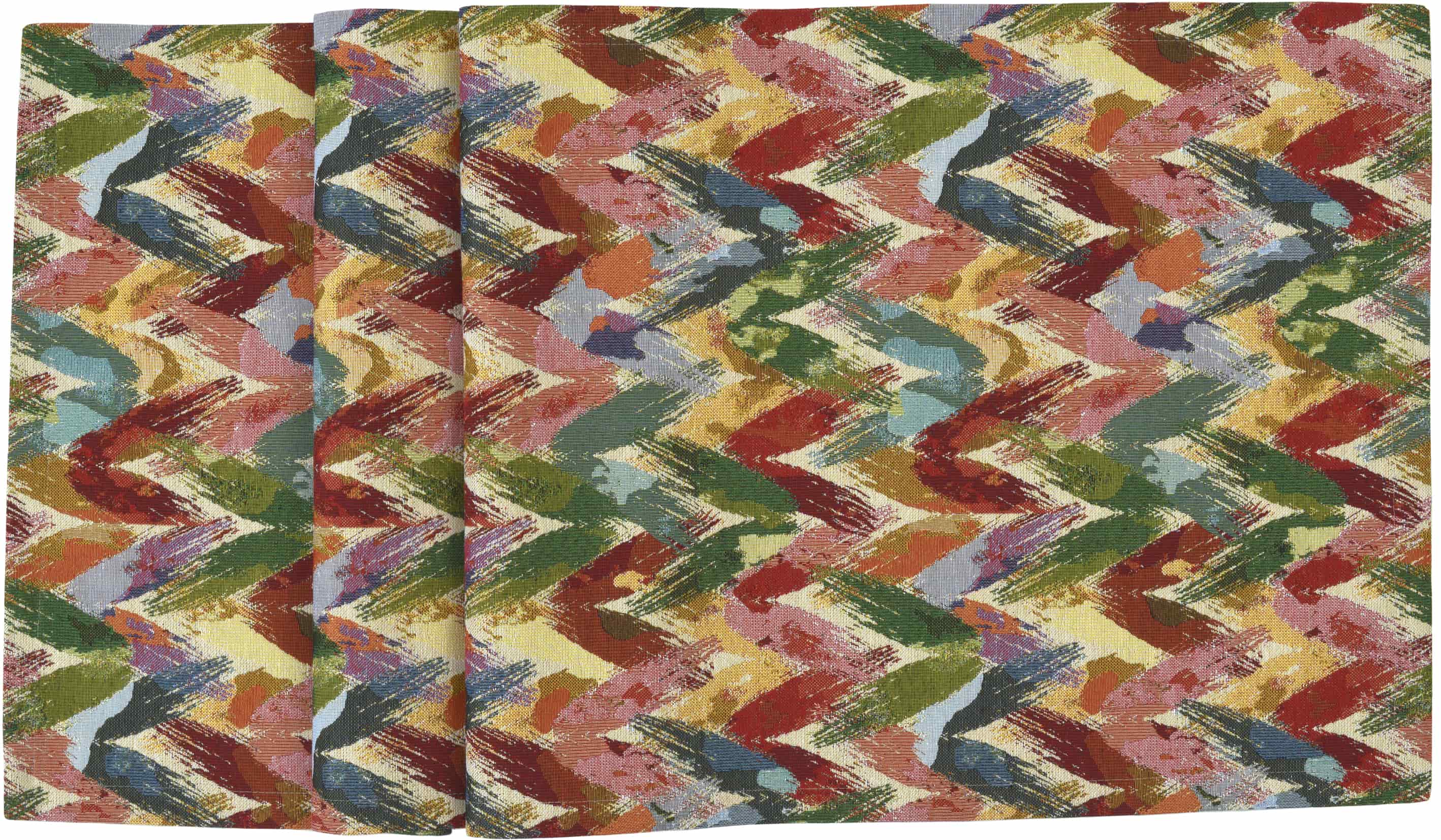 Sander Tischläufer BRUSH ca. 50x140cm in Farbe red/multi colour, Dekoration für Zuhause, Kunst, Teppich, Person, Steppdecke
