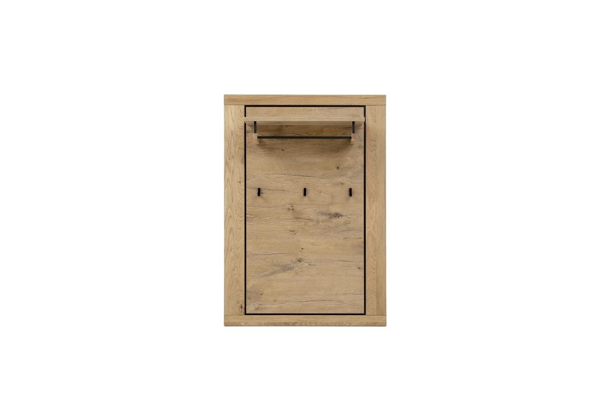 MCA Direkt Garderobenpaneel GRENO GARDEROBE ca. B80 H114,5 T27 cm in Wildeiche massiv geölt
