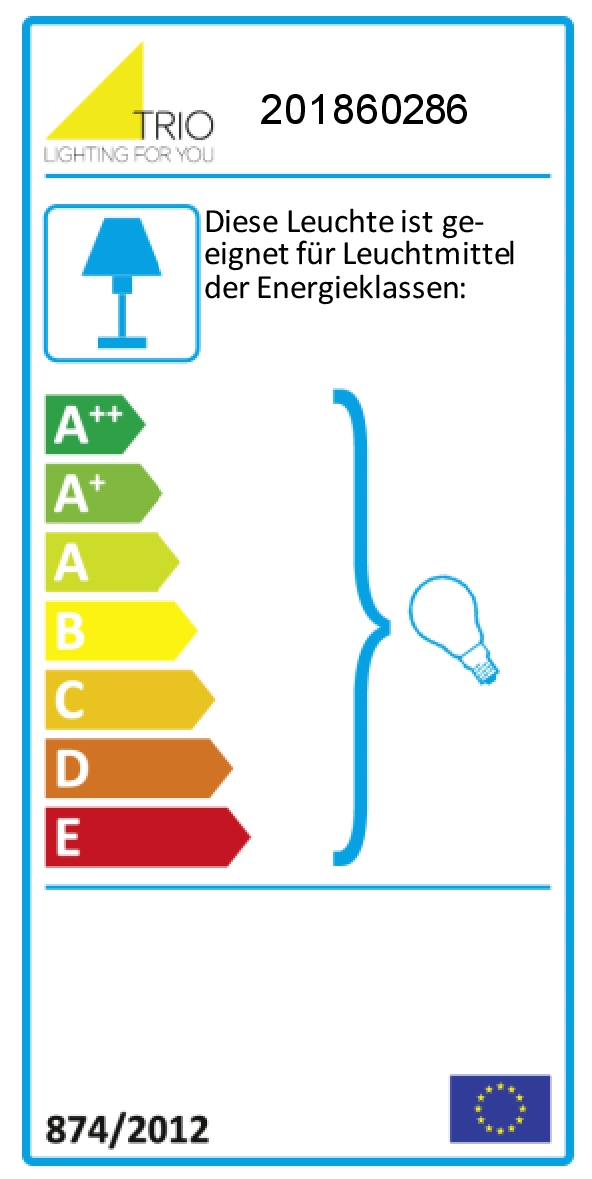 Trio Wandleuchte GARONNE 2-flammig in Farbe zinkfarbig, Glas transparent klar
