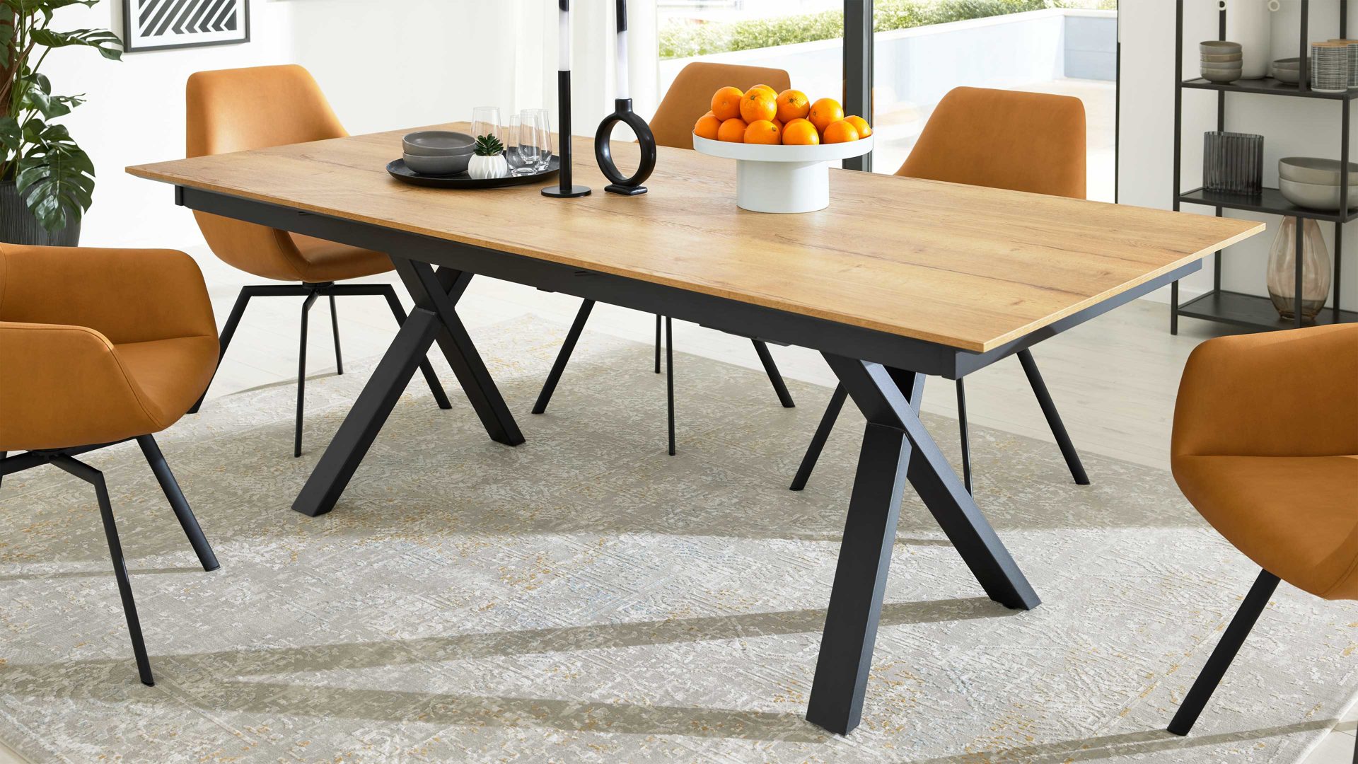 Interliving Esstisch IL 5112 ca. 100x220cm in Halifax Eiche Goldbraun