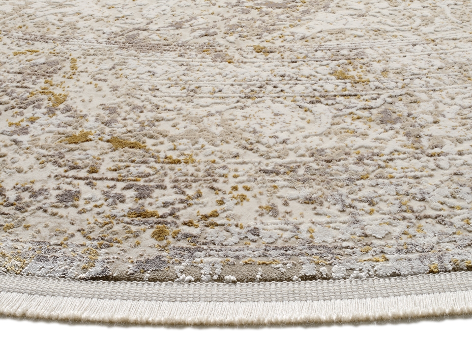 OCI Webteppich Ø ca. 160cm in Farbe beige-gold