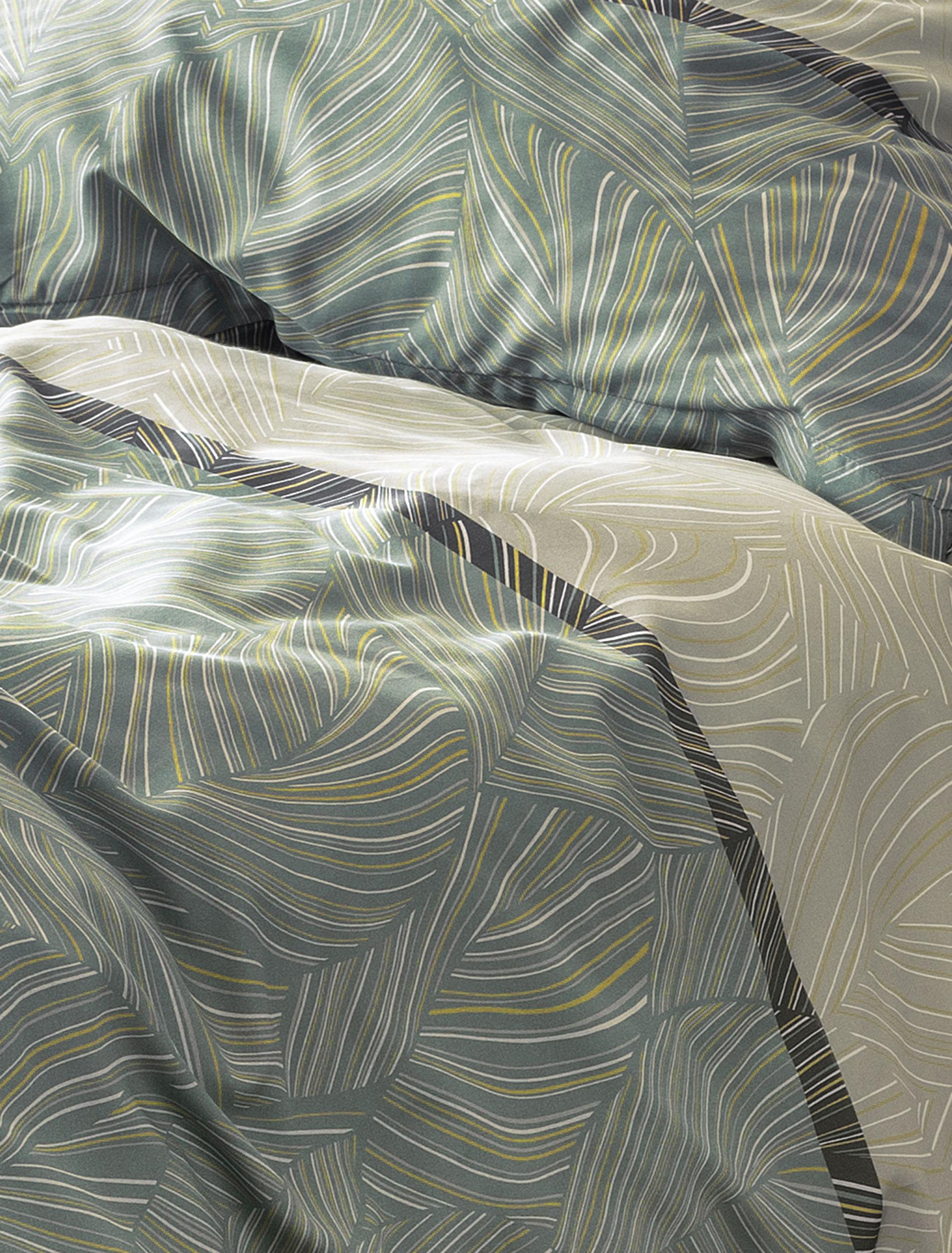 Irisette Mako-Satin Bettwäsche SKY ca. 135x200cm in Farbe salbei