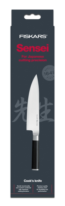 Fiskars Kochmesser groß SENSEI 19cm in Farbe Black/White