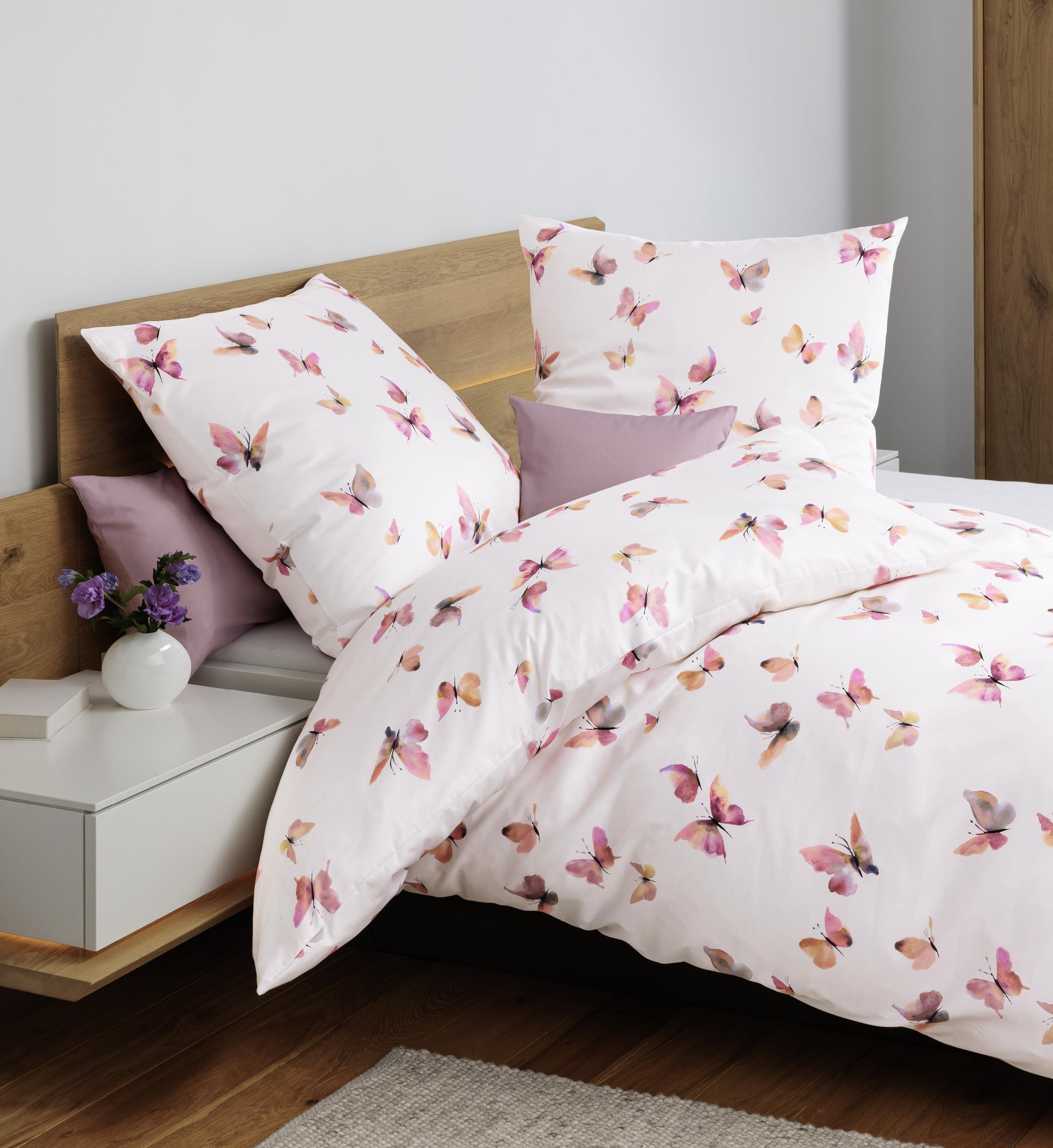 Janine Design Bettwäsche-Set 155x220 + 40x80cm MODERN ART in Farbe Rosanaturell, Kissen, Dekoration für Zuhause, Mobiliar, Bett, Kopfkissen