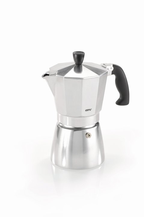 GEFU Espressokocher Lucino schwarz/silber