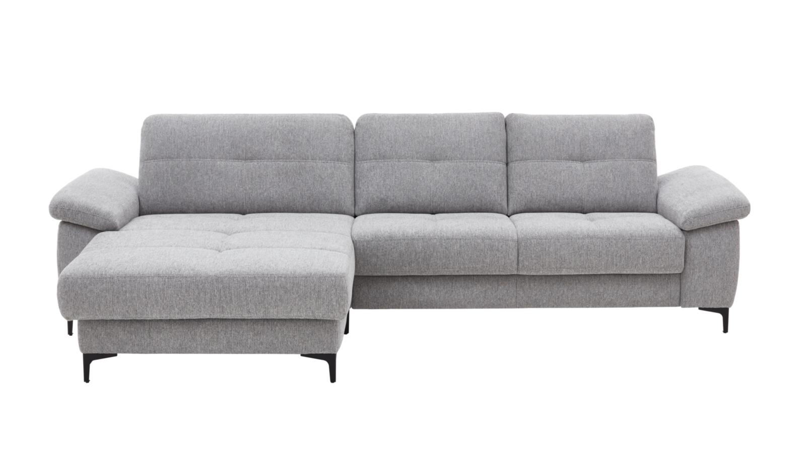 Candy Polsterecke VIVA ca. 296x162cm in Stoff Famous Frost grey, Couch, Mobiliar