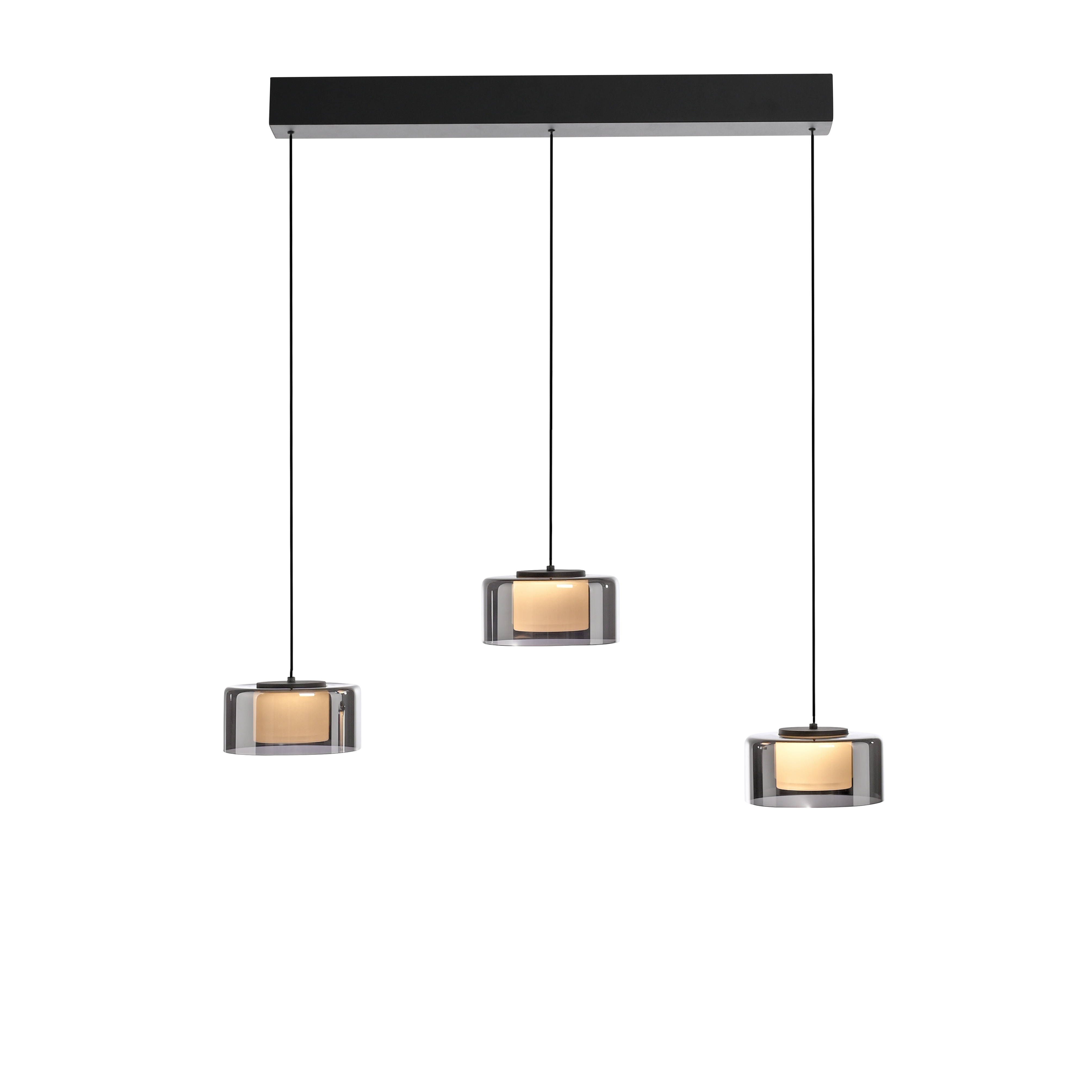 Paul Neuhaus LED-Pendelleuchte RIKA 3-flammig in Farbe schwarz, Zimmer, Duscharmatur, Lampe, Leuchte, Kronleuchter