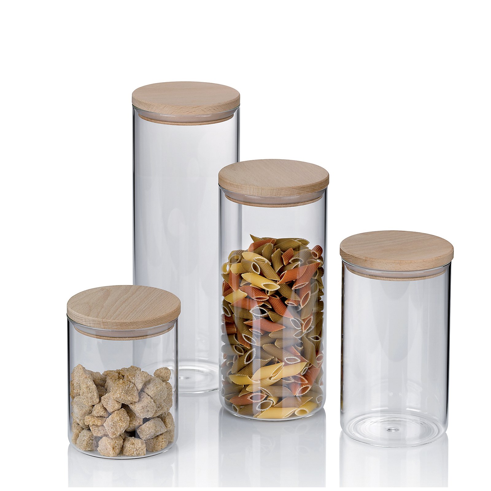 Kela Vorratsdose Amelie 1,5L AMELIE in Transparent, Krug, Band, Zylinder