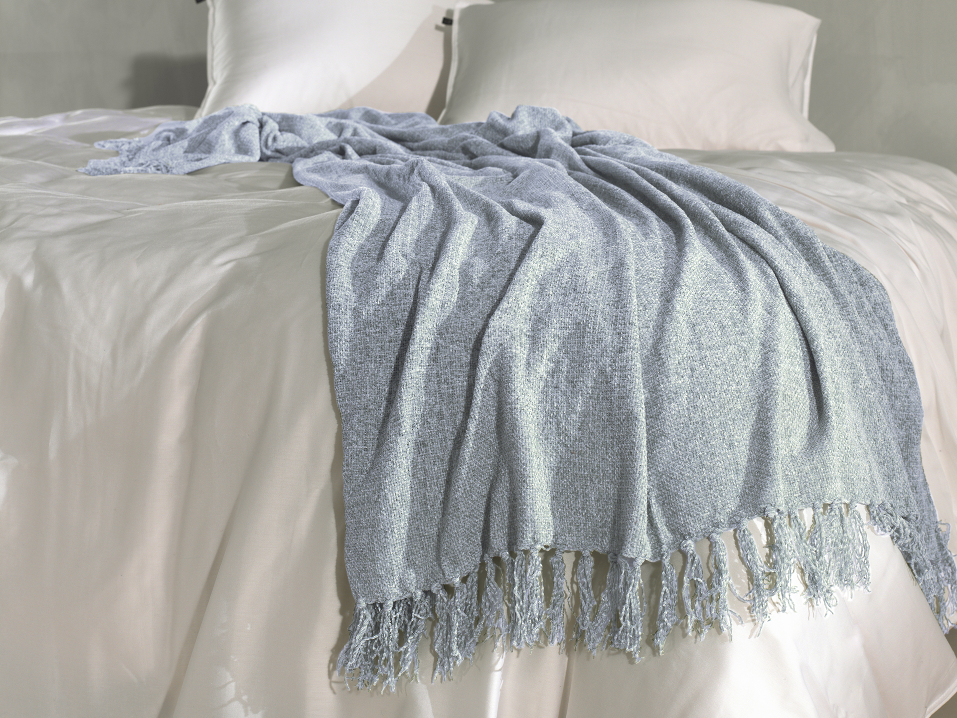 Heckettlane Plaid ca. 140x200cm in Farbe Denim