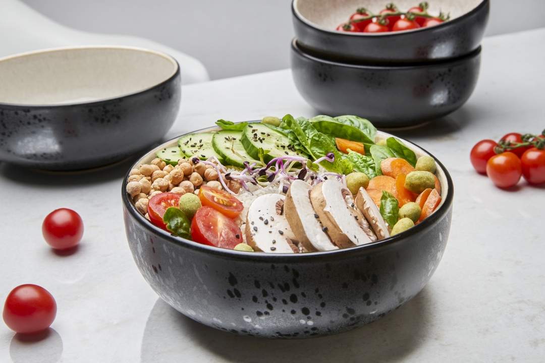 van Well 4er-Set Bowls MIA 18cm aus Steinzeug glasiert weiß