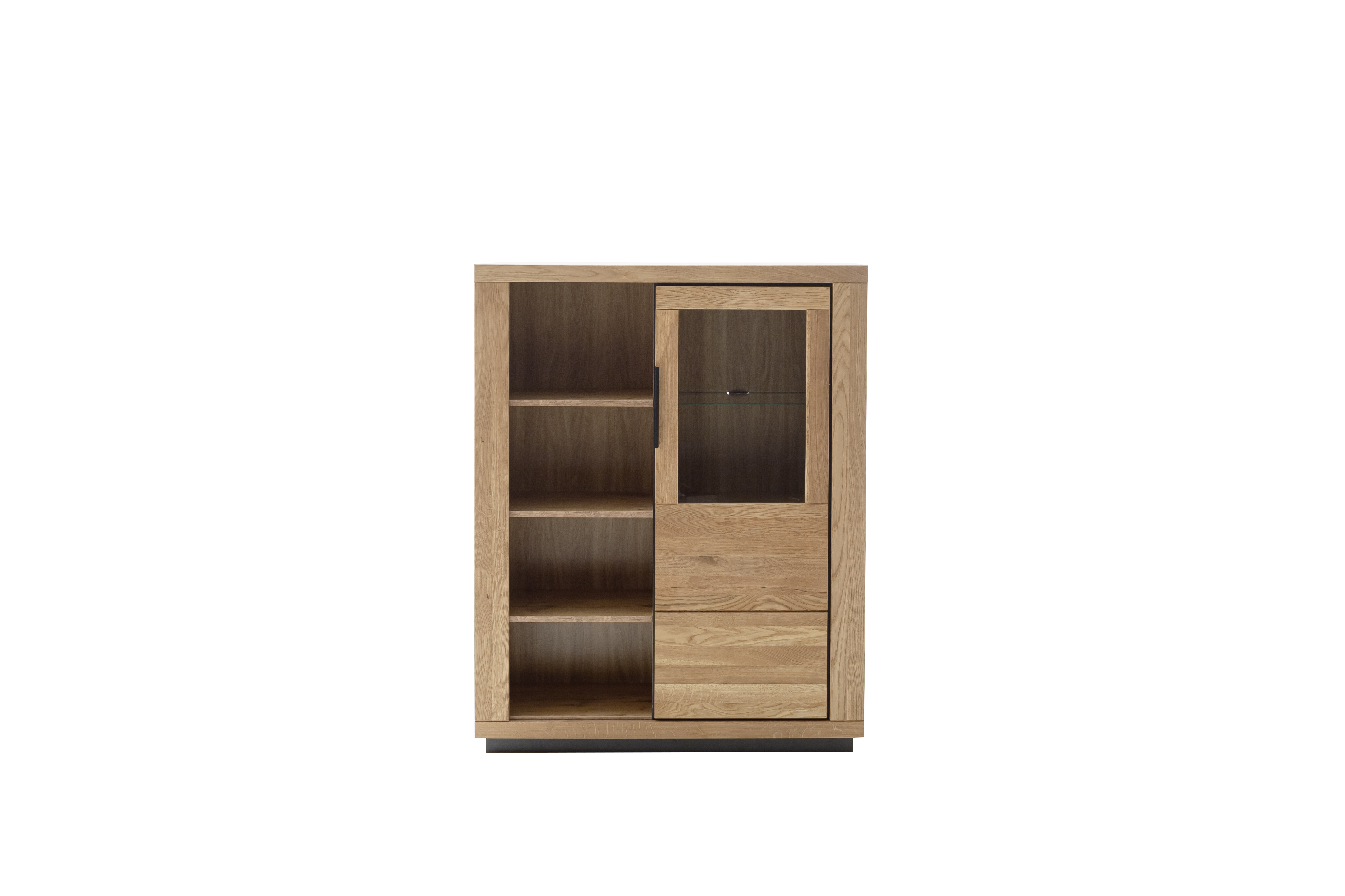 MCA Direkt Kombihighboard GRENO ca. B98 H145 T40 cm in Front Wildeiche massiv geölt