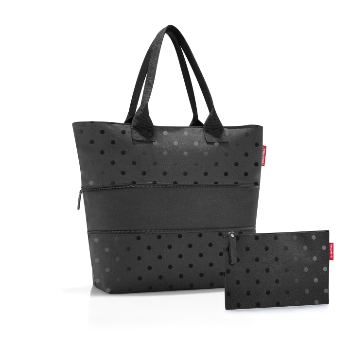 Reisenthel SHOPPER E1 SET #1 in Farbe glossy dots black, Tasche, Tragetasche, Zubehör, Handtasche, Muster