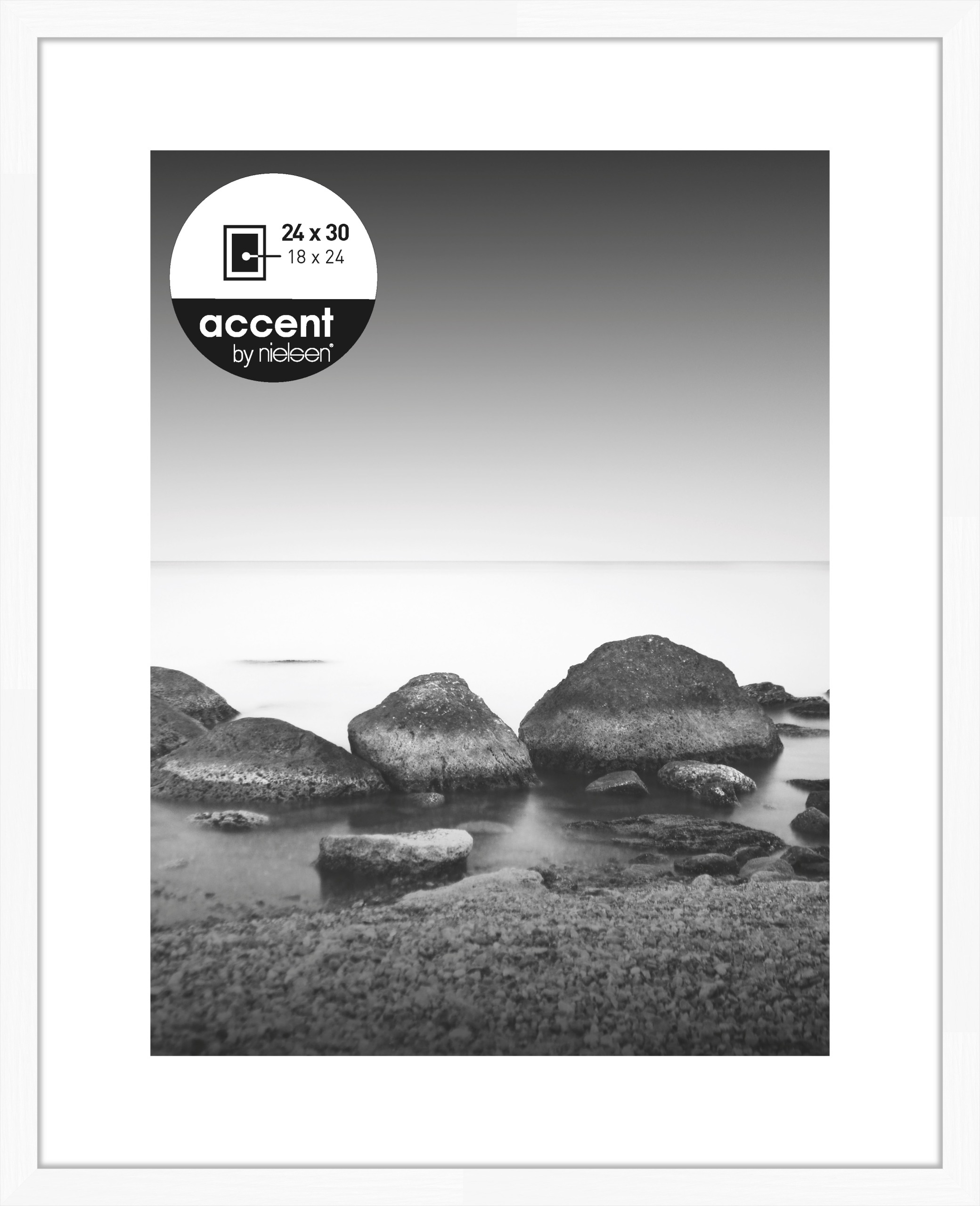 Accent by Nielsen Holz Bilderrahmen Aura ca. 24x30cm in Farbe White