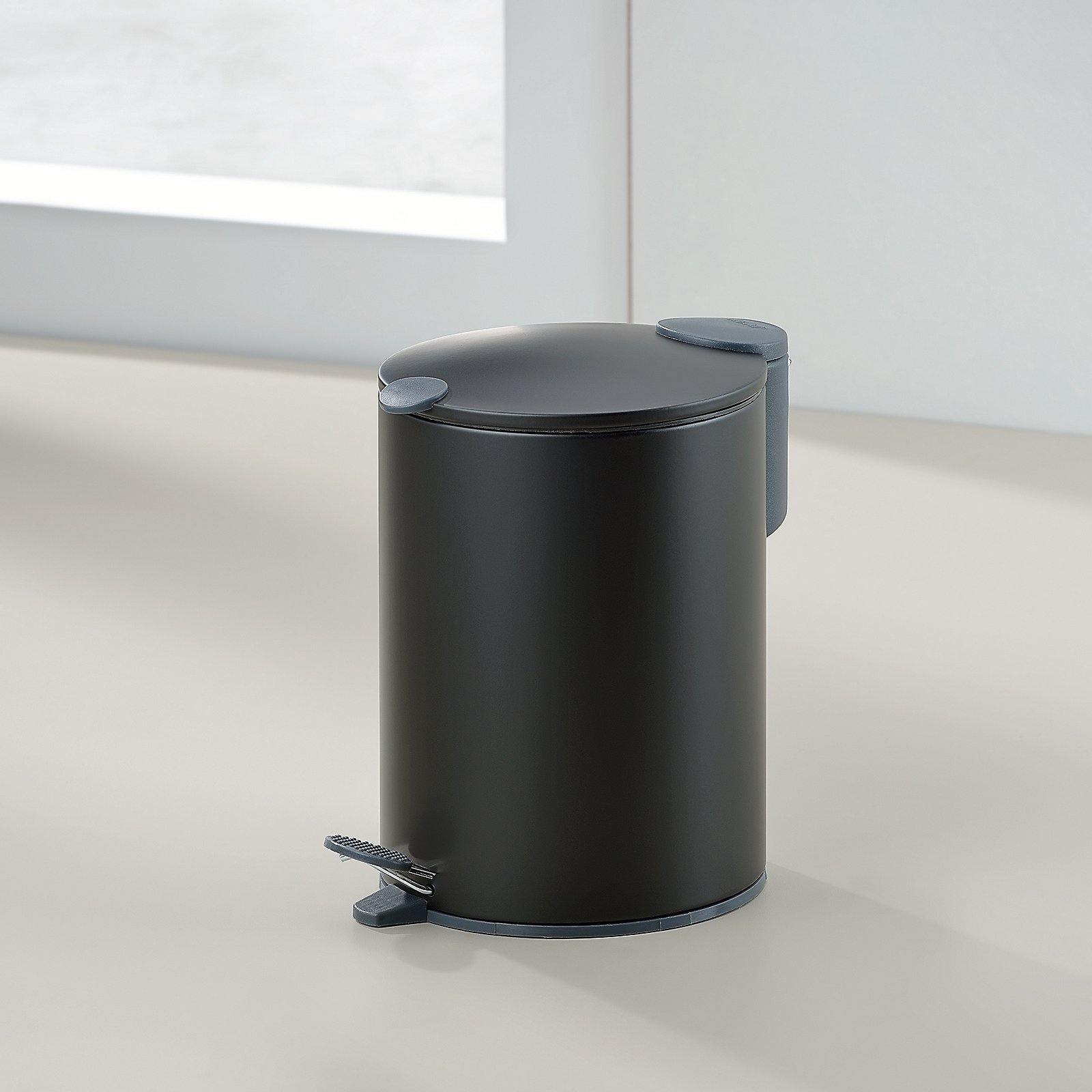 Kela Kosmetikeimer MATS in schwarz, Zinn, Kann, Mülleimer