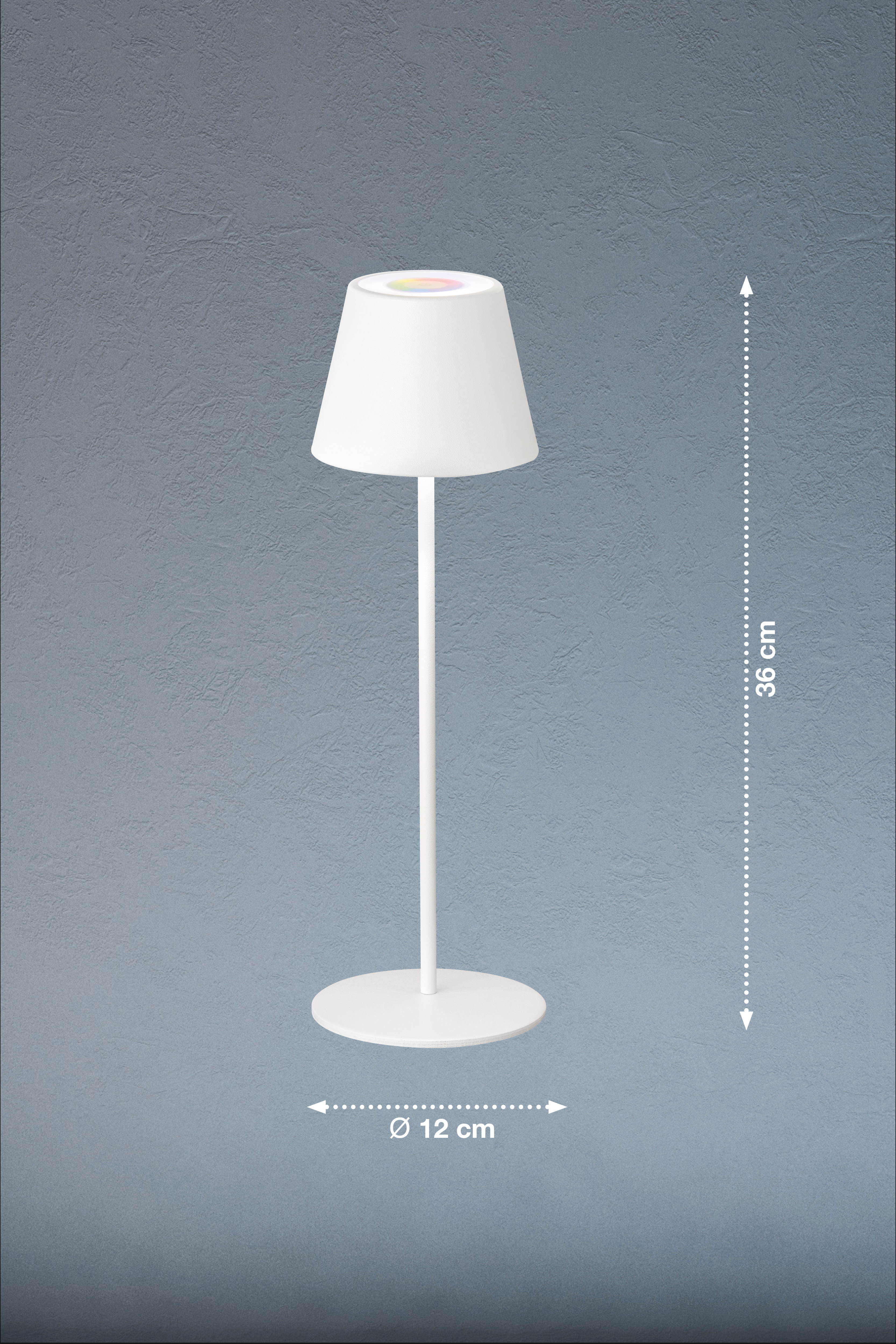 FH Lighting LED-Tischleuchte COSENZA in Metall sandweiß