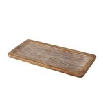 Boltze Servierplatte Riffley, 29,8cm RIFFLEY in Mango braun/weiß