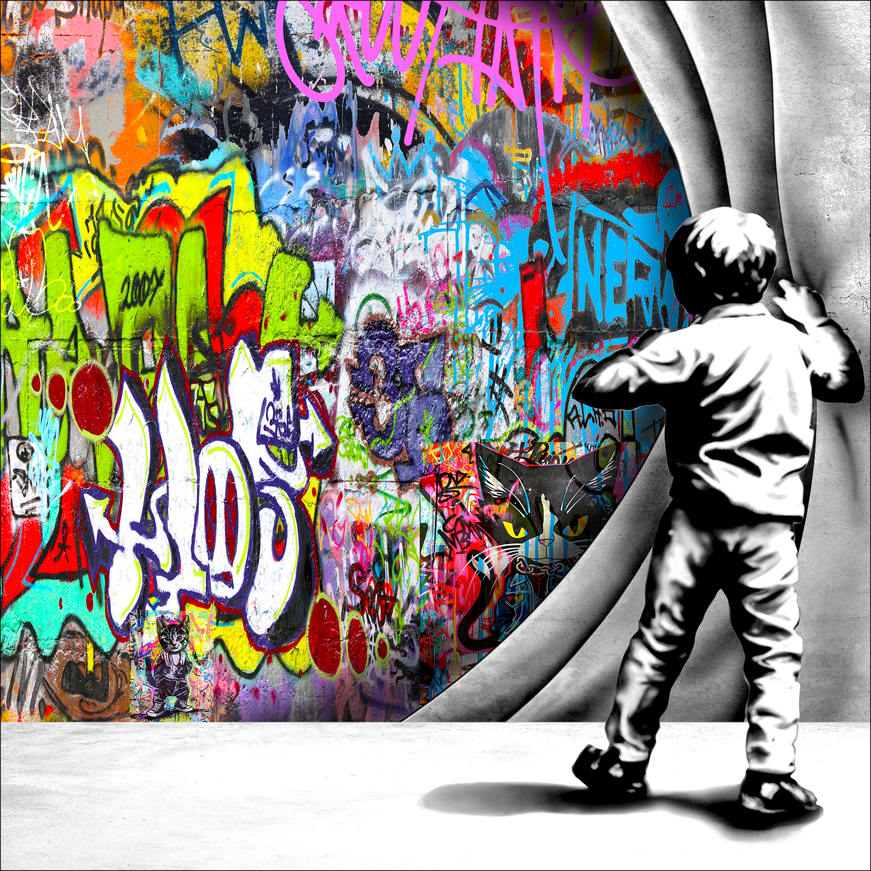 PRO ART Glas-Art 30x30cm Graffiti Discovery