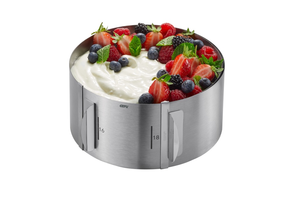 GEFU Tortenring TONDO in Farbe silber