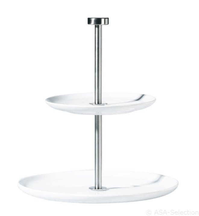 ASA Selection Etagere flach Grande in Farbe weiß glänzend