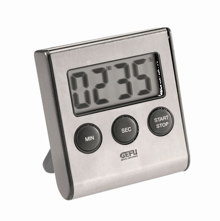 GEFU Digital-Timer CONTARE schwarz/silber