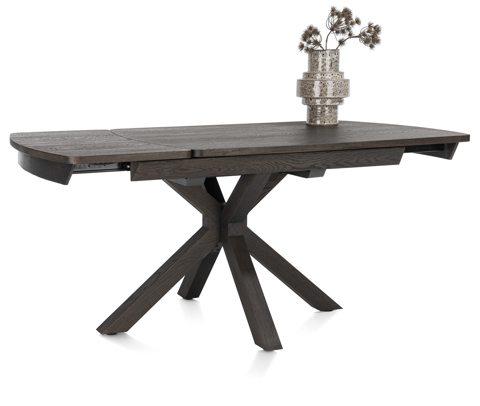 Henders & Hazel Ausziehtisch  NYON ca. B100 H77 T140 cm in Eiche furniert Basalt