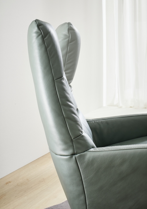 Relaxsessel PN-RS24078 in Leder Vivre opal, Moebel, Stuhl, Kissen, Dekoration für Zuhause, Sessel