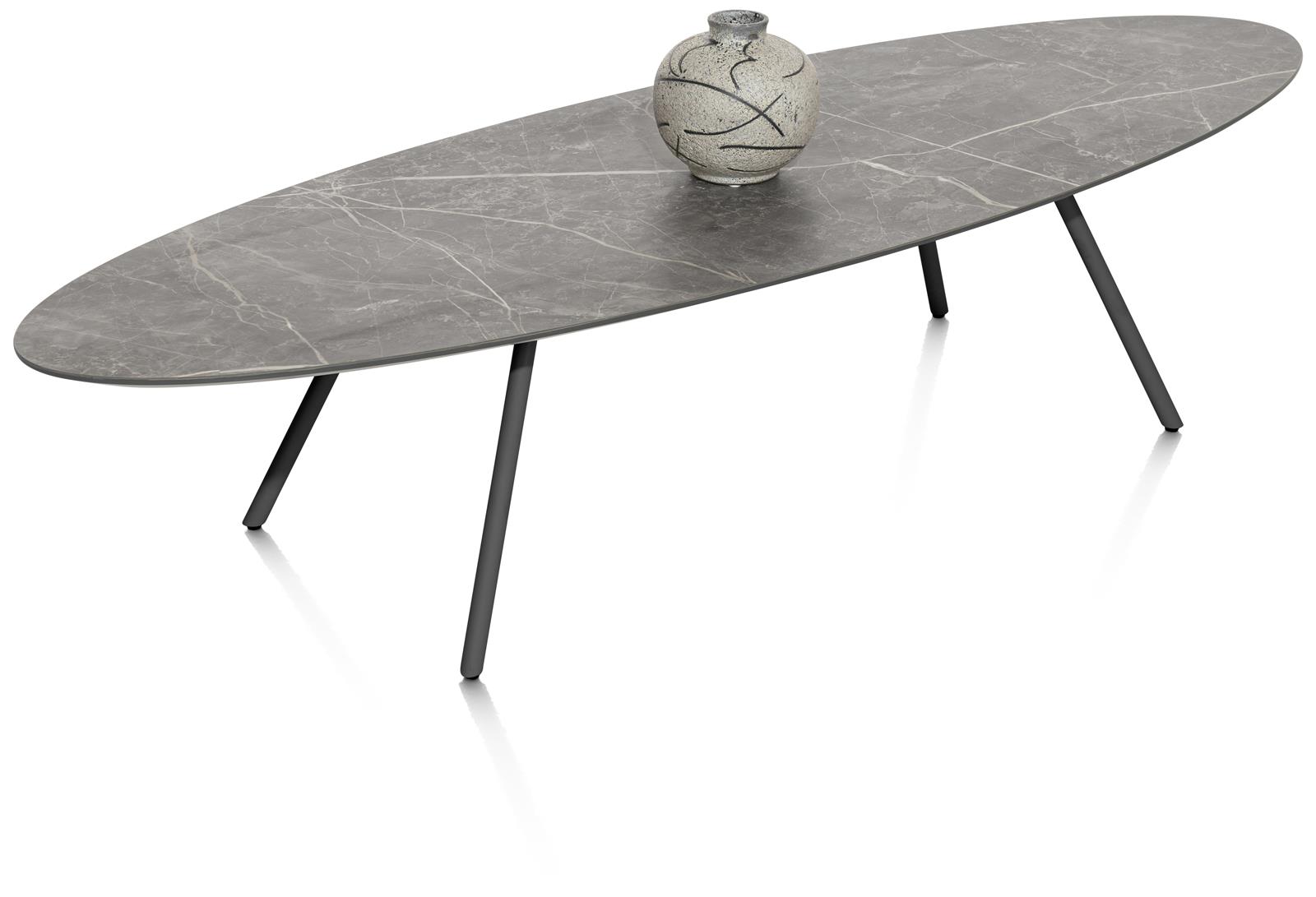 XOOON Couchtisch  NIORA ca. B50 H32 T150 cm in Tischplatte Marmorlook