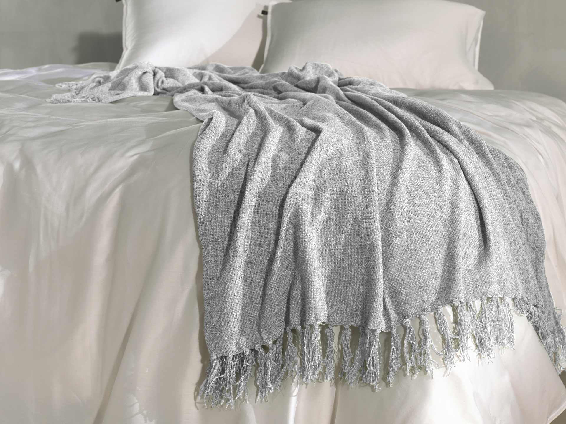 Heckettlane Plaid ca. 140x200cm in Farbe Dove-Grey