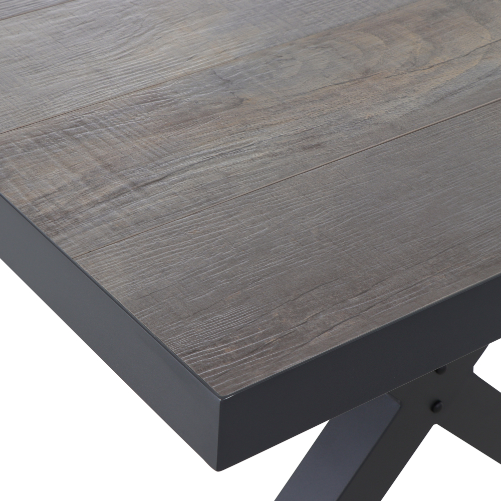Ausziehtisch SINCRO ca. 160(200)x90cm mit Tischplatte in anthrazit/washed grau, Moebel, Tabelle, Kaffeetisch, Holz, Tischplatte