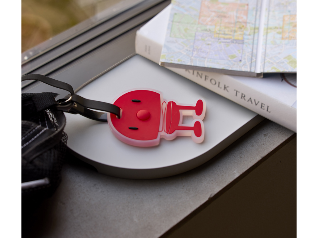 F&H Hoptimist  BAG TAG in Farbe Rot