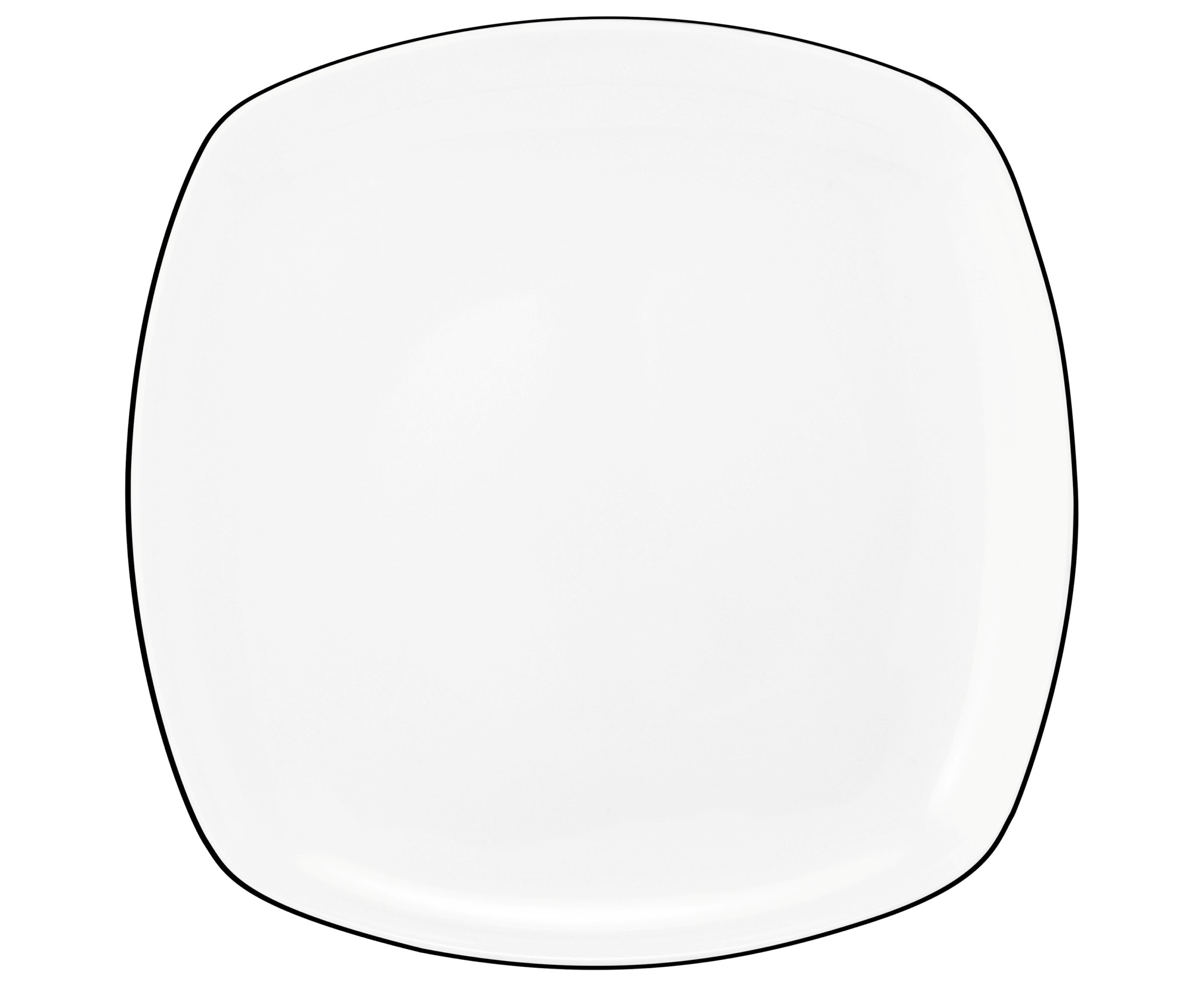 Seltmann Weiden Frühstücksteller eckig 20 cm Lido 10826 Black Line