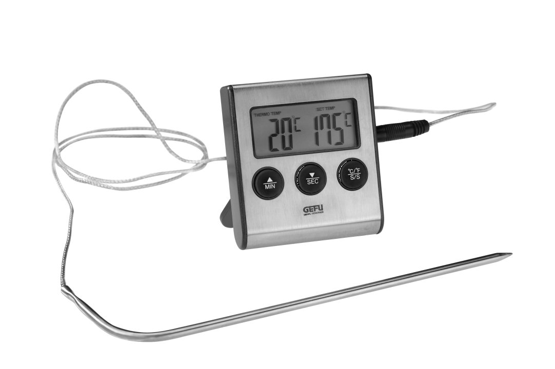 GEFU Digitales Bratenthermometer TEMPERE schwarz/silber