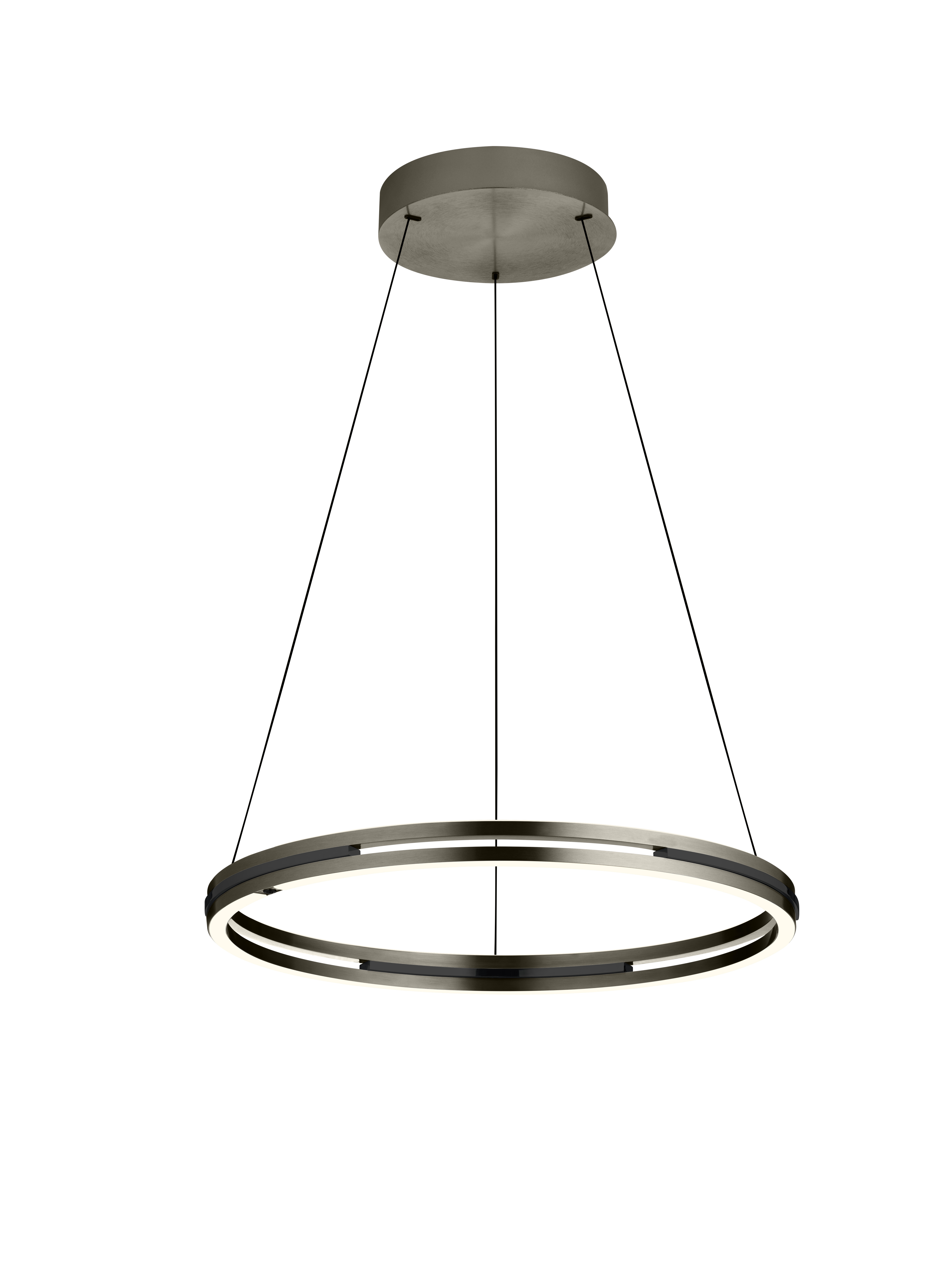 B-Leuchten LED-Pendelleuchte  Durchmesser ca. 60cm, Höhe ca. 180cm in Bronze eloxiert, Lampe, Kronleuchter