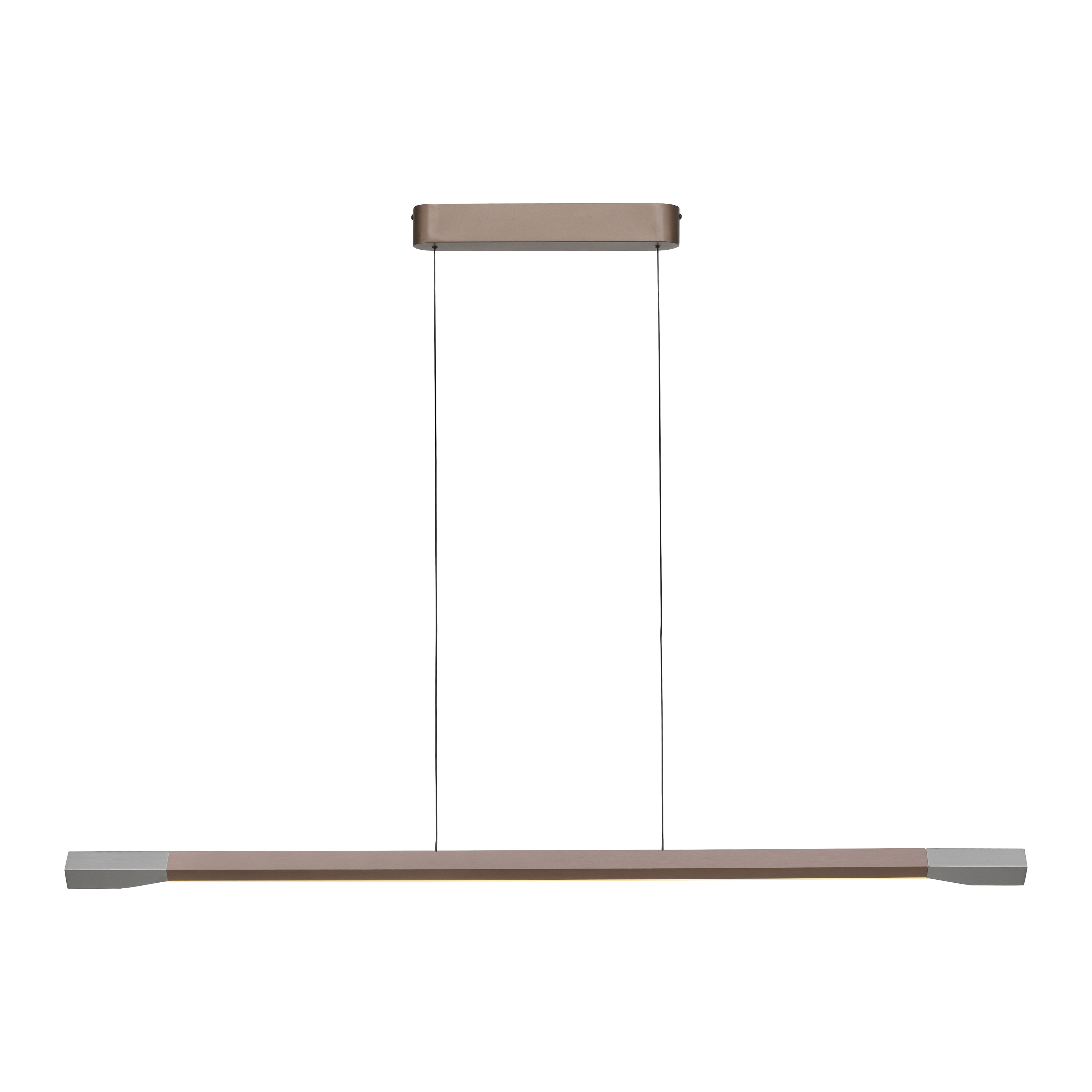 Paul Neuhaus LED-Pendelleuchte HOOP 1-flammig in Farbe coffee, Ablage, Weißes Brett