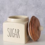 Boltze Vorratsdose Suggy H:14 cm SUGAR in Materialmix creme