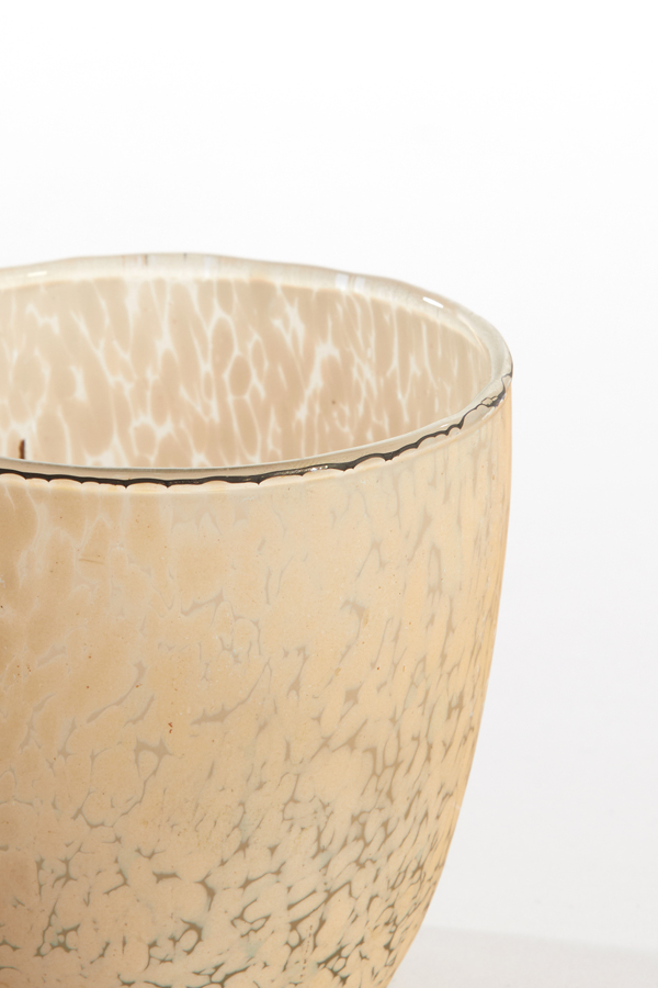 Teelicht JADIDA  in Glas creme